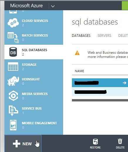 Creating New SQL Database